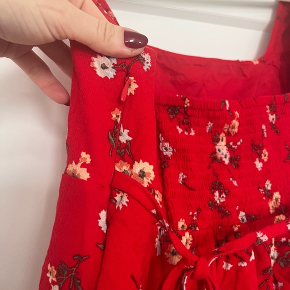 American Eagle Red Cap Sleeve Mini Dress - Picture 6 of 10